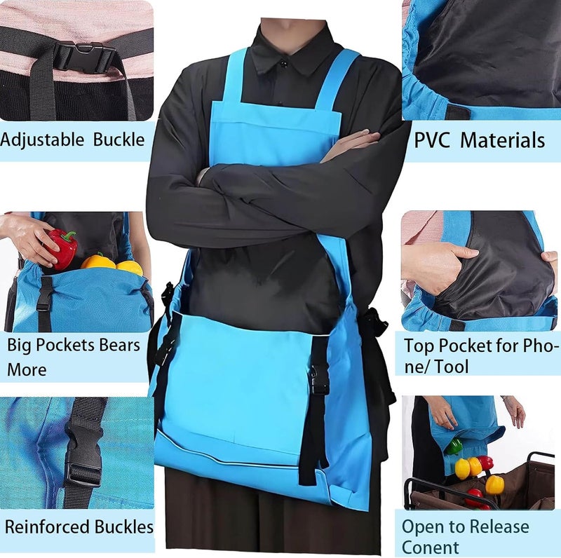 PULULA Gardening Apron for Women, Garden Aprons with Pockets, Harvest Apron for Fruit Vegetables, Gardening Gifts For Women - Image 3